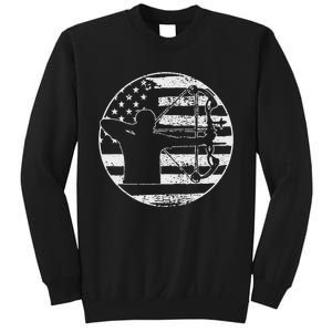 Archery Bow Hunting USA American Flag 4th Of July Gift Sweatshirt