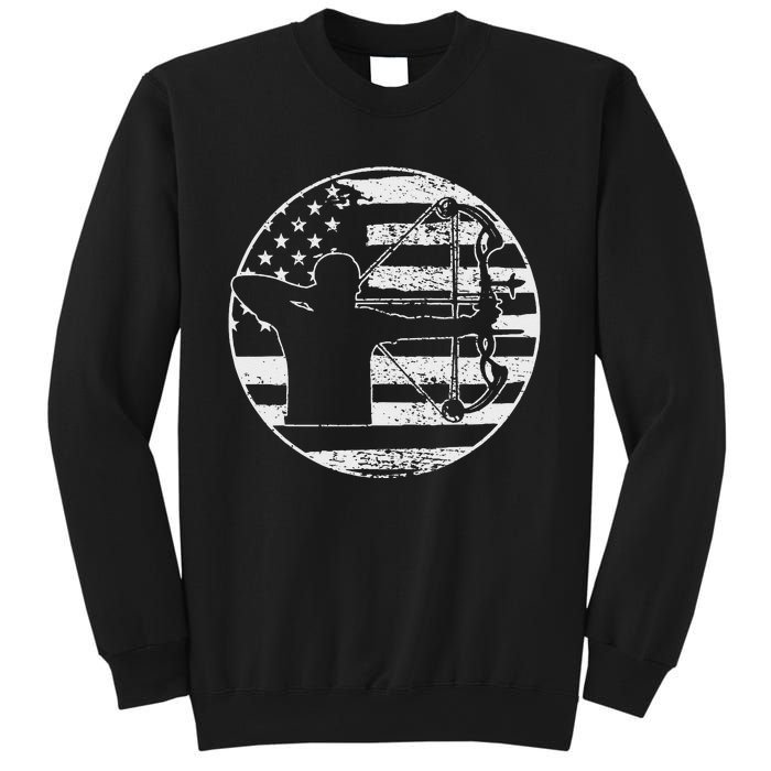 Archery Bow Hunting USA American Flag 4th Of July Gift Sweatshirt