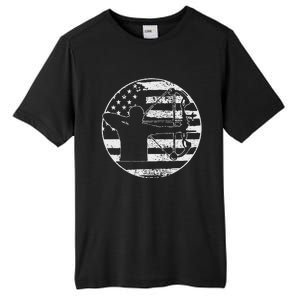 Archery Bow Hunting USA American Flag 4th Of July Gift Tall Fusion ChromaSoft Performance T-Shirt