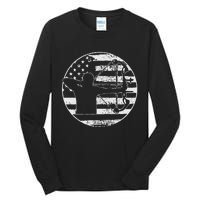 Archery Bow Hunting USA American Flag 4th Of July Gift Tall Long Sleeve T-Shirt