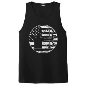 Archery Bow Hunting USA American Flag 4th Of July Gift PosiCharge Competitor Tank