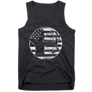 Archery Bow Hunting USA American Flag 4th Of July Gift Tank Top