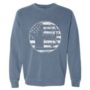 Archery Bow Hunting USA American Flag 4th Of July Gift Garment-Dyed Sweatshirt