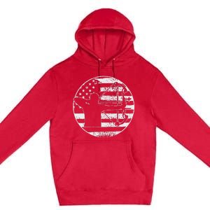 Archery Bow Hunting USA American Flag 4th Of July Gift Premium Pullover Hoodie