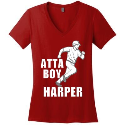 Atta Boy Harper Philadelphia Women's V-Neck T-Shirt