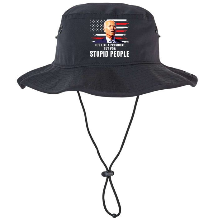 Anti Biden Hes Like A Presidentbut For Stupid People Flag Legacy Cool Fit Booney Bucket Hat