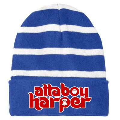 Atta Boy Harper Philadelphia Striped Beanie with Solid Band