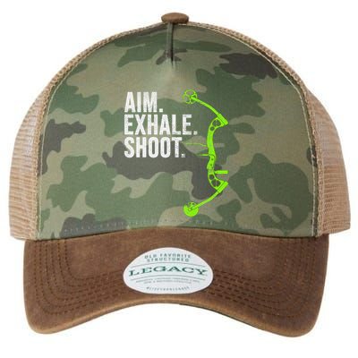 Archery Bow Hunting Aim Exhale Shoot Legacy Tie Dye Trucker Hat