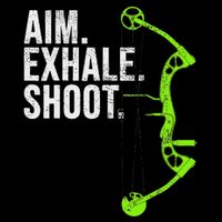 Archery Bow Hunting Aim Exhale Shoot Stripe Pom Pom Beanie