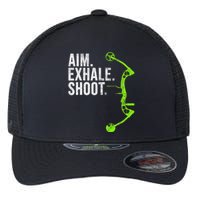 Archery Bow Hunting Aim Exhale Shoot Flexfit Unipanel Trucker Cap