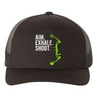 Archery Bow Hunting Aim Exhale Shoot Yupoong Adult 5-Panel Trucker Hat