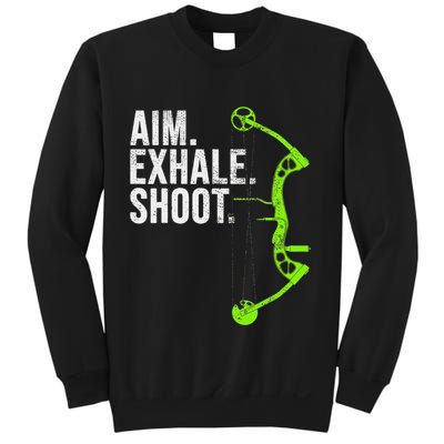 Archery Bow Hunting Aim Exhale Shoot Sweatshirt