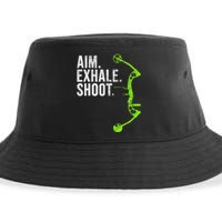 Archery Bow Hunting Aim Exhale Shoot Sustainable Bucket Hat