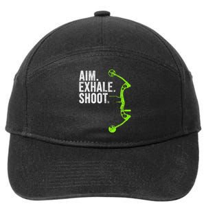 Archery Bow Hunting Aim Exhale Shoot 7-Panel Snapback Hat