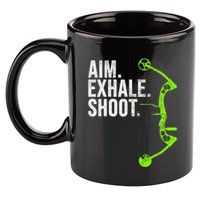 Archery Bow Hunting Aim Exhale Shoot 11oz C Handle Ceramic Mug