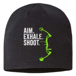 Archery Bow Hunting Aim Exhale Shoot Sustainable Beanie