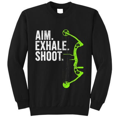 Archery Bow Hunting Aim Exhale Shoot Tall Sweatshirt