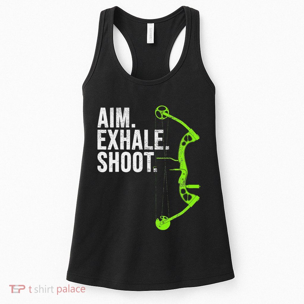 Archery Bow Hunting Aim Exhale Shoot Womens Tank Top
