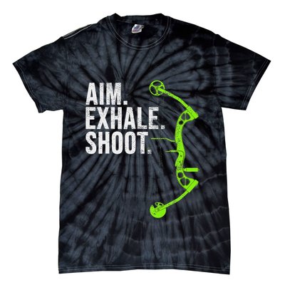 Archery Bow Hunting Aim Exhale Shoot Tie-Dye T-Shirt