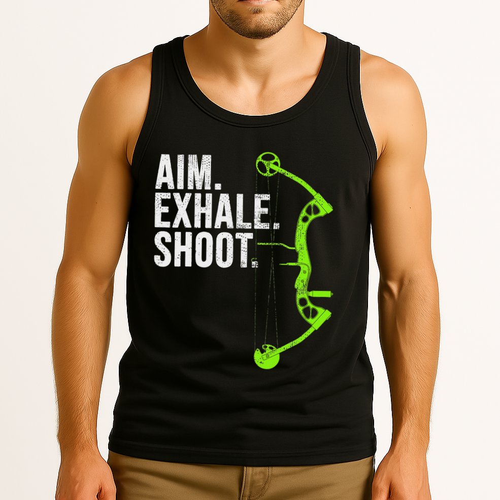 Archery Bow Hunting Aim Exhale Shoot Tank Top