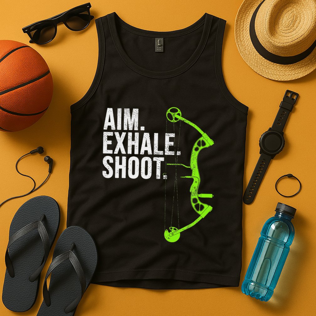 Archery Bow Hunting Aim Exhale Shoot Tank Top