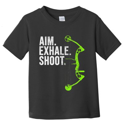 Archery Bow Hunting Aim Exhale Shoot Toddler T-Shirt