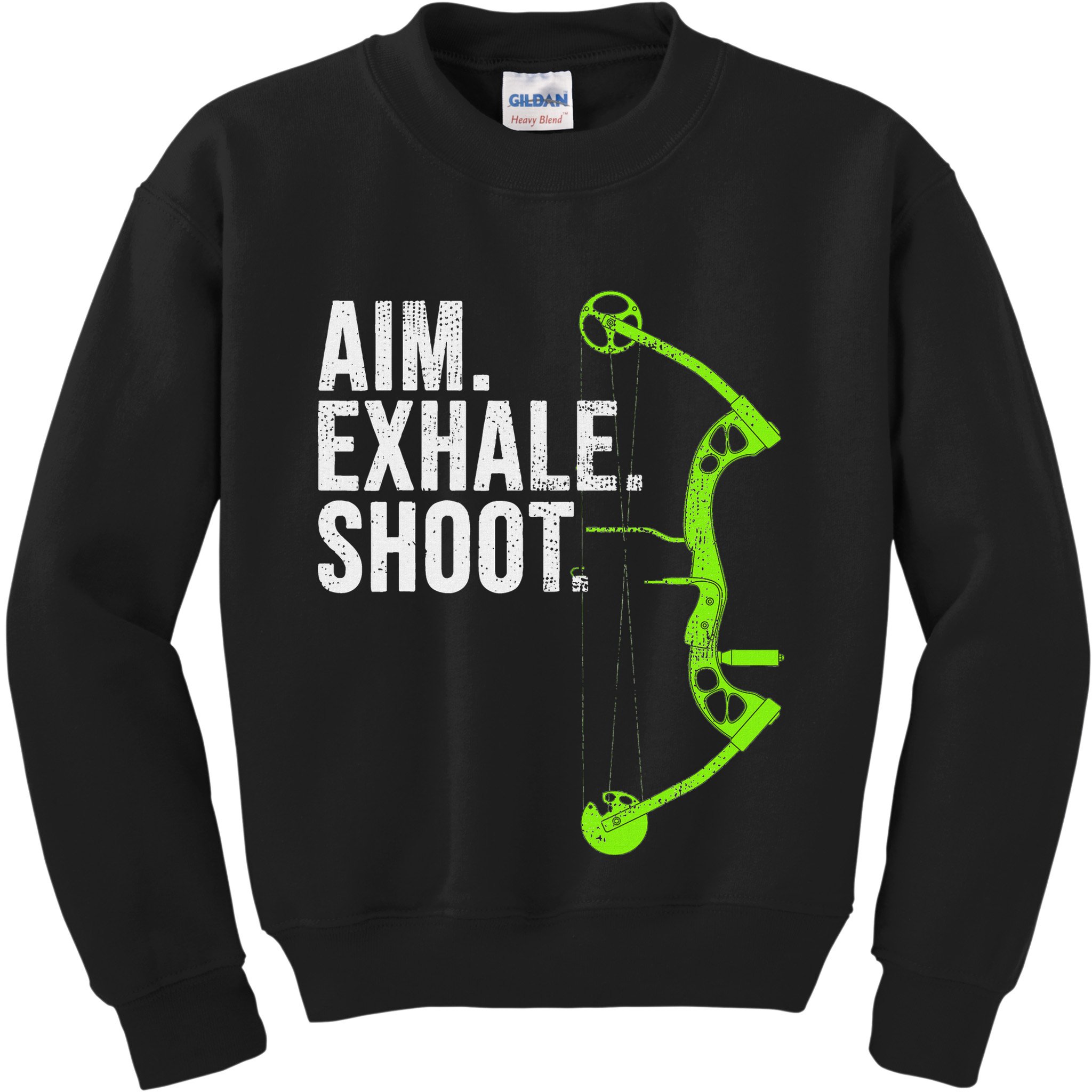 Archery Bow Hunting Aim Exhale Shoot Kids Sweatshirt