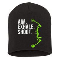 Archery Bow Hunting Aim Exhale Shoot Short Acrylic Beanie