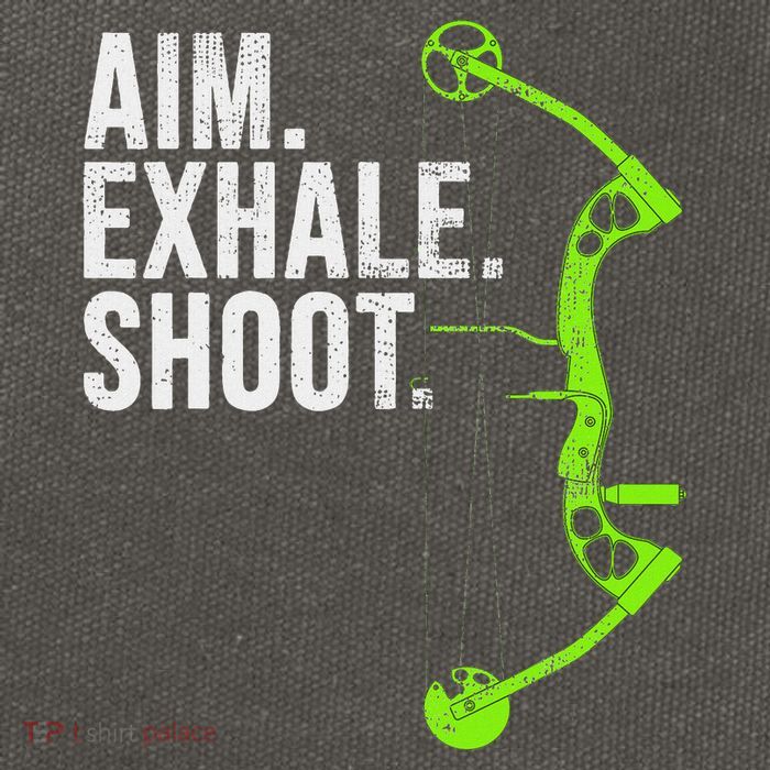 Archery Bow Hunting Aim Exhale Shoot Cotton Canvas Backpack