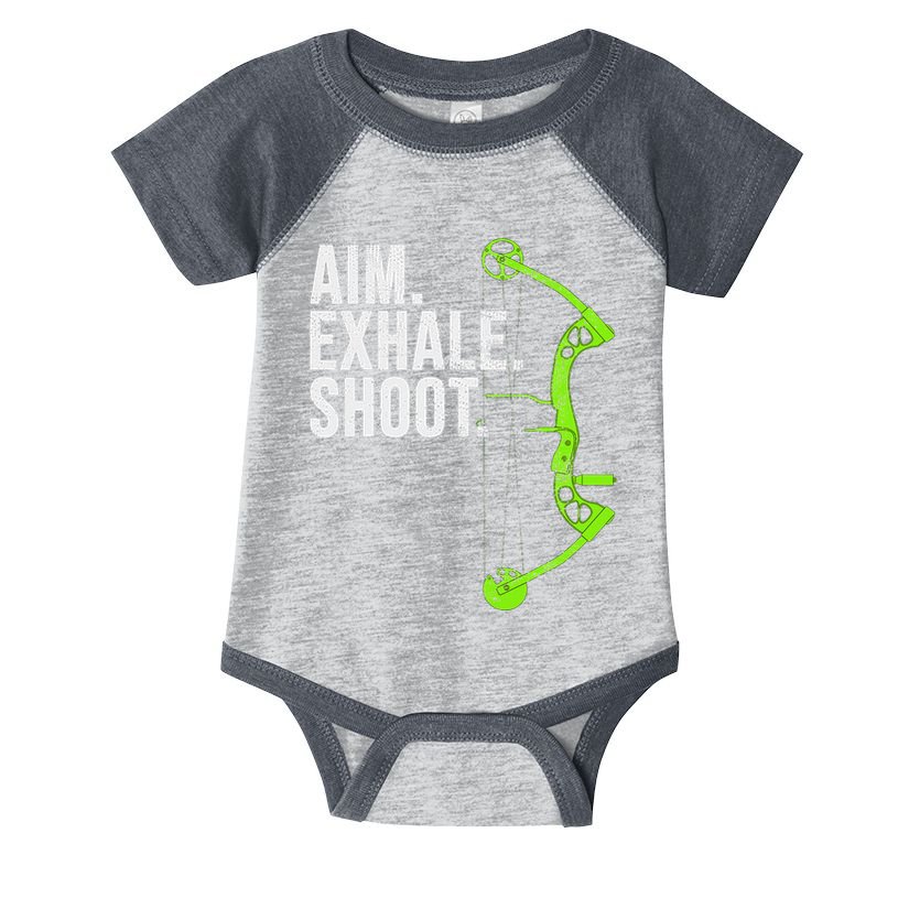 Archery Bow Hunting Aim Exhale Shoot Infant Baby Jersey Bodysuit