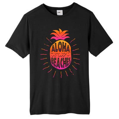 Aloha Beaches Hawaii Beach Summer Vacation Funny Gift Tall Fusion ChromaSoft Performance T-Shirt