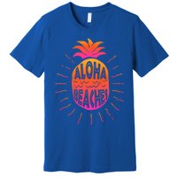 Aloha Beaches Hawaii Beach Summer Vacation Funny Gift Premium T-Shirt