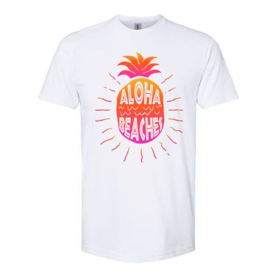 Aloha Beaches Hawaii Beach Summer Vacation Funny Gift Softstyle CVC T-Shirt