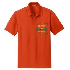 Afro Black History Month African Pretty Black And Educated Gift Dry Zone Grid Polo