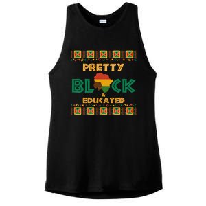 Afro Black History Month African Pretty Black And Educated Gift Ladies PosiCharge Tri-Blend Wicking Tank