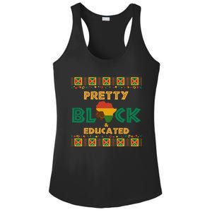 Afro Black History Month African Pretty Black And Educated Gift Ladies PosiCharge Competitor Racerback Tank