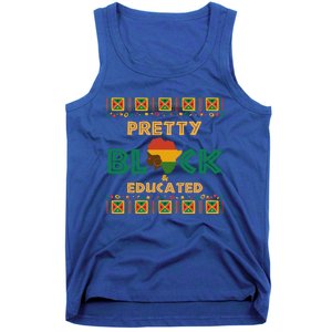 Afro Black History Month African Pretty Black And Educated Gift Tank Top