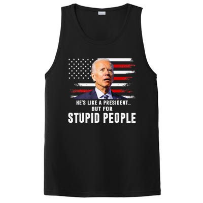 Anti Biden HeS Like A President..But For Stupid People Flag PosiCharge Competitor Tank