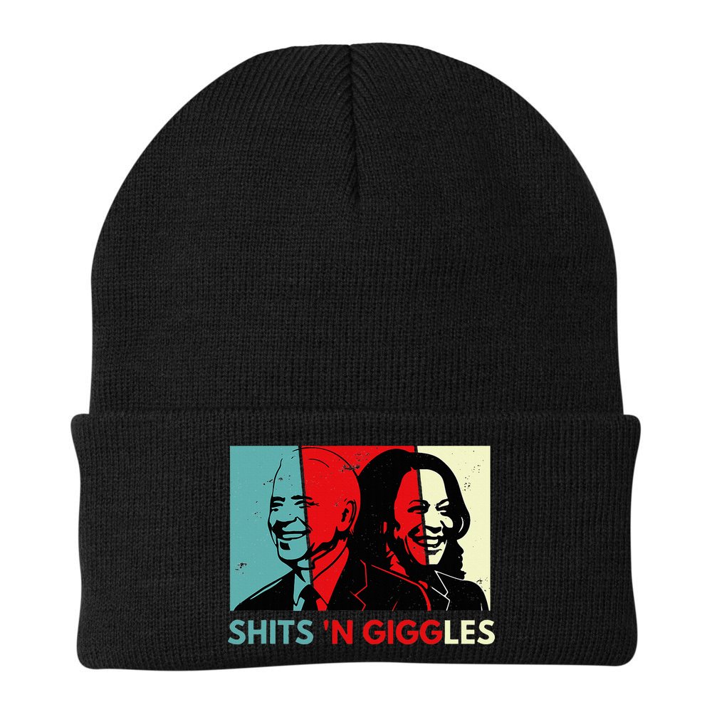 Anti Biden Harris Shits N Giggles Political Gift Beanie