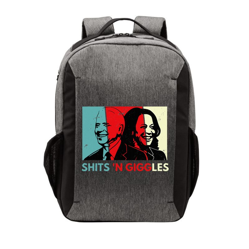 Anti Biden Harris Shits N Giggles Political Gift Vector Backpack