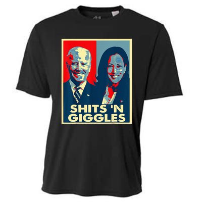 Anti Biden Harris Shits N Giggles Political Cooling Performance Crew T-Shirt