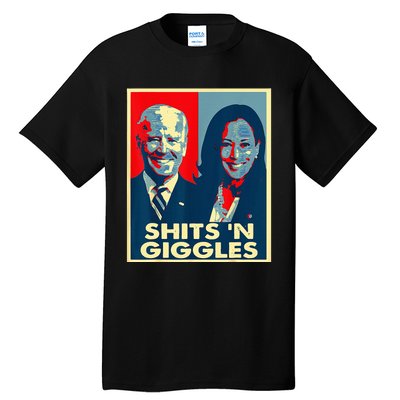 Anti Biden Harris Shits N Giggles Political Tall T-Shirt