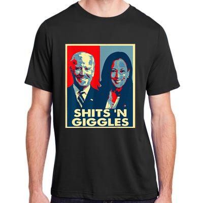 Anti Biden Harris Shits N Giggles Political Adult ChromaSoft Performance T-Shirt