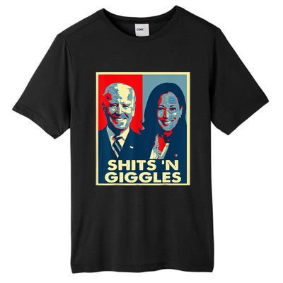 Anti Biden Harris Shits N Giggles Political Tall Fusion ChromaSoft Performance T-Shirt