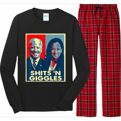 Anti Biden Harris Shits N Giggles Political Long Sleeve Pajama Set