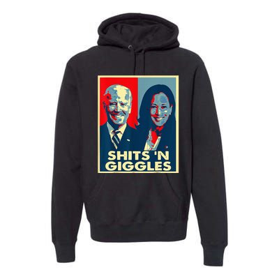 Anti Biden Harris Shits N Giggles Political Premium Hoodie