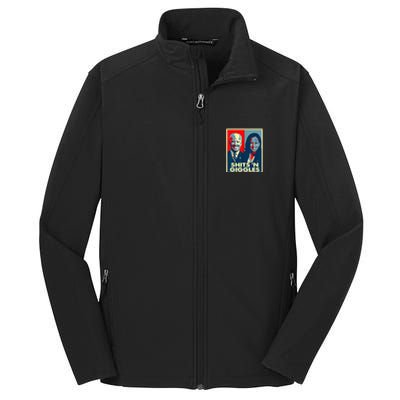 Anti Biden Harris Shits N Giggles Political Core Soft Shell Jacket