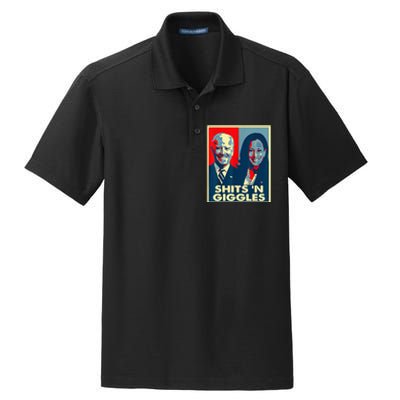 Anti Biden Harris Shits N Giggles Political Dry Zone Grid Polo