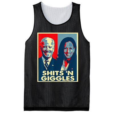 Anti Biden Harris Shits N Giggles Political Mesh Reversible Basketball Jersey Tank