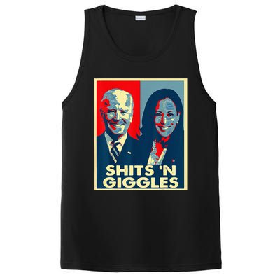 Anti Biden Harris Shits N Giggles Political PosiCharge Competitor Tank